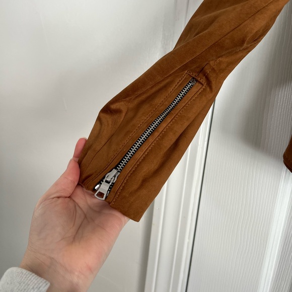 LOFT Tan Leather Jacket - Picture 6 of 9